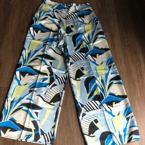 Hugo wide leg pants with floral print